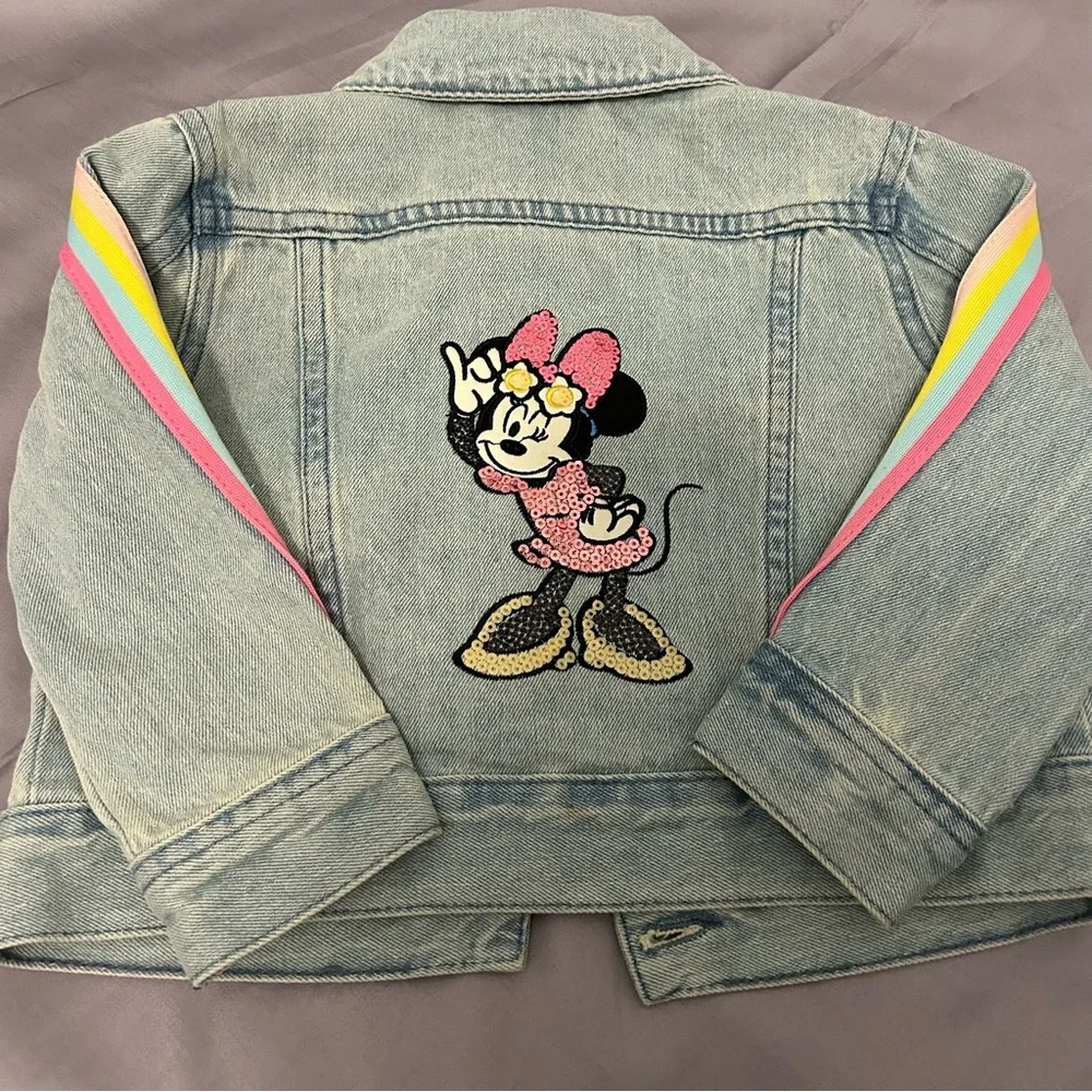 Disney Minnie Mouse Girls Jean‎ Jacket with embroidery